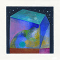 Small Abstract House Painting, Original Acrylic on Canvas (5.1" x 5.1")