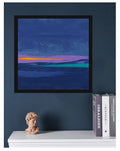 Small Abstract Seascape Painting, Original Modern Wall Art (20x20cm)