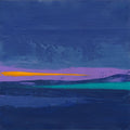 Small Abstract Seascape Painting, Original Modern Wall Art (20x20cm)