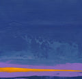 Small Abstract Seascape Painting, Original Modern Wall Art (20x20cm)