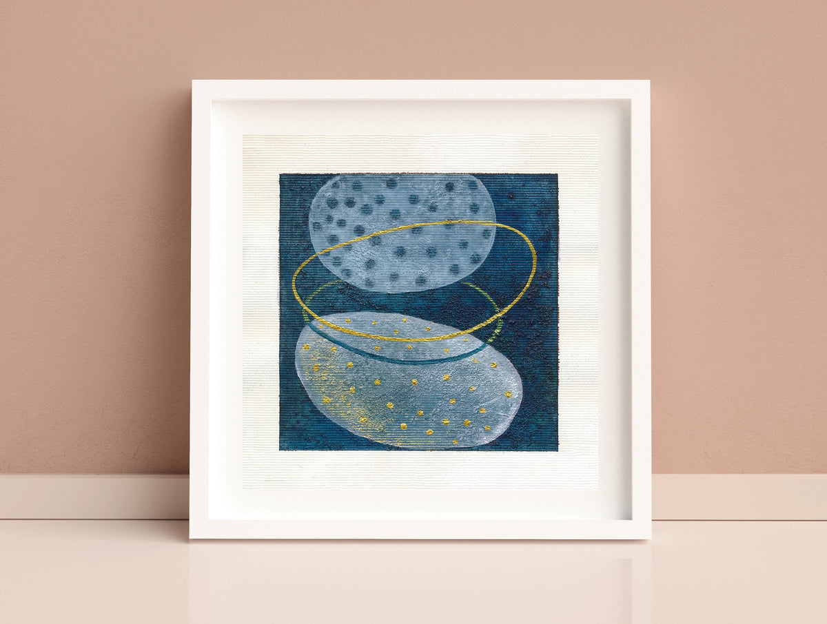 Small Abstract Acrylic Painting on Canvas, Modern Art (5x5 inch)