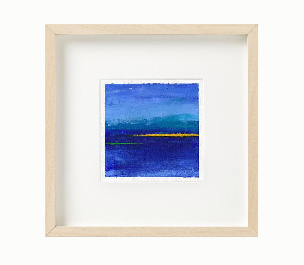 Small Abstract Landscape Acrylic Painting, Original Art (5x5 inch)