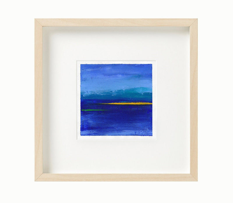Small Abstract Landscape Acrylic Painting, Original Art (5x5 inch)