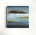 Small Abstract Canvas Painting, Gray Earth Tone Modern Wall Art (5x5 inch)