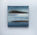 Small Abstract Canvas Painting, Earth Tones, Modern Wall Art (5x5 inch)