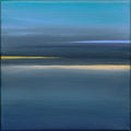 Small Abstract Seascape Painting, Modern Wall Art (20x20cm)