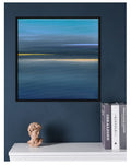 Small Abstract Seascape Painting, Modern Wall Art (20x20cm)