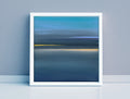Small Abstract Seascape Painting, Modern Wall Art (20x20cm)