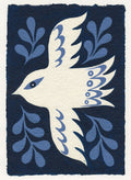 Minimalistische Malerei Vogel Original Malerei auf Aquarellpapier Kinderzimmer Wandkunst