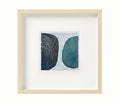 Small Abstract Landscape Painting, Beige White Brown Acrylic Art (5.1 x 5.1 inch)