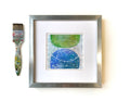 Small Abstract Landscape Acrylic Painting, 5x5 Original Art