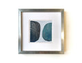 Small Abstract Landscape Painting, Beige White Brown Acrylic Art (5.1 x 5.1 inch)