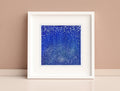 Small Abstract Landscape Painting, Original Acrylic Art 5x5 inch, Minimalist Wall Art