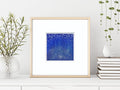 Small Abstract Landscape Painting, Original Acrylic Art 5x5 inch, Minimalist Wall Art