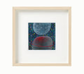 Original Abstract Landscape Painting on Canvas, Small Acrylic Art (5x5 inch)