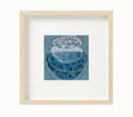 Small Abstract Acrylic Painting on Canvas, (5x5in) 13 x 12 cm, Original Art