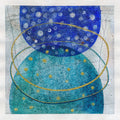 Original Abstract Acrylic Painting, Geometric Landscape Art (5x5 inch)