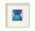 Original Abstract Acrylic Painting, Geometric Landscape Art (5x5 inch)