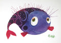 Postkarten, Fisch , 4er Postkartenset