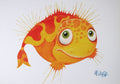 Postkarten, Fisch , 4er Postkartenset