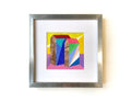 Small Abstract House Painting, Original Acrylic Art (30x30 cm)