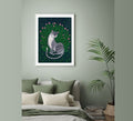 Katze im Rosen, Print  Kunst Druck, Wand Kunst, Illustration, Katzen Kunst, Home Decor, Cat Kunstwerk, Kunstdrucke
