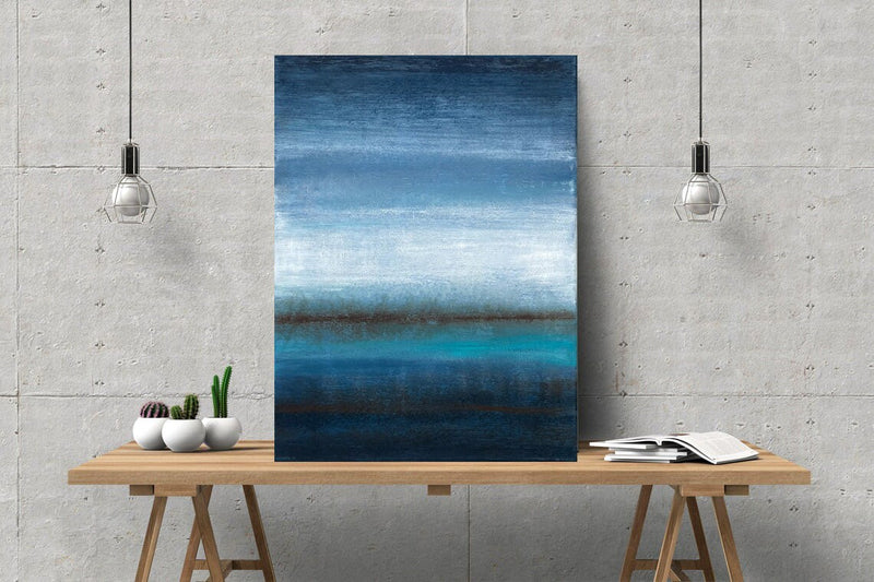 Original Landscape Abstract Painting, Acrylic on Canvas, Modern Minimalist Wall Art
