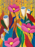 Blumen Original Acrylbild auf Papier 30 x 40cm