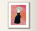 Originalgemälde Mädchen auf dem Schaukel, himmlische Kunst, 30x 40cm