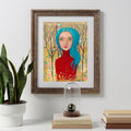 Mädchen Porträit Herbst Original Acryl Bild Handgemaltes Gemälde