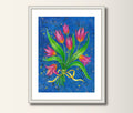 Tulpen Original Acrylbild auf Papier 30 x 40cm