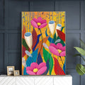 Blumen Original Acrylbild auf Papier 30 x 40cm