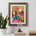 Blumen Original Acrylbild auf Papier 30 x 40cm