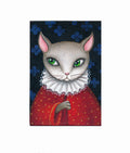 Katze Acryl Original, Gerahmtes Bild, Goldene Rahme