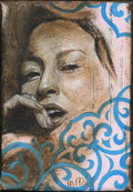 Mädchen Portrait Original Öl Gemälde auf Leinwand