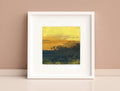 Small Abstract Landscape Acrylic Painting, Original Art (5.1" x 5.1")
