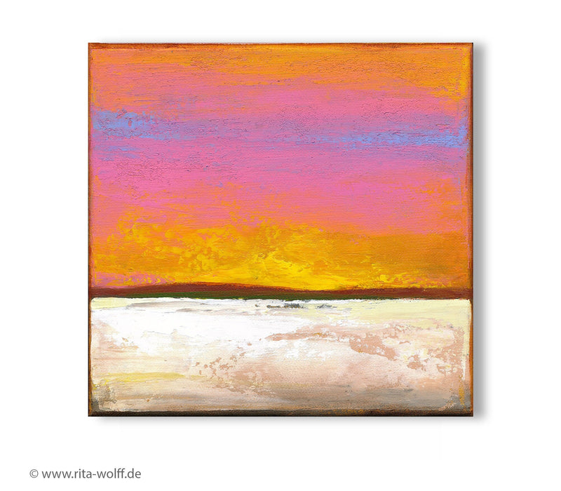 Original Abstract Acrylic Painting, Modern Wall Art (20x20cm)