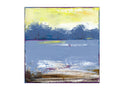 Small Abstract Seascape Painting, Acrylic Canvas Art (20x20cm)