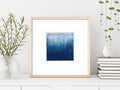 Small Abstract Landscape Painting, Original Acrylic Art,(13x13 cm)