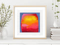 Original Abstract Acrylic Painting, Small Canvas Art (5.1 inch)
