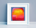 Original Abstract Acrylic Painting, Small Canvas Art (5.1 inch)