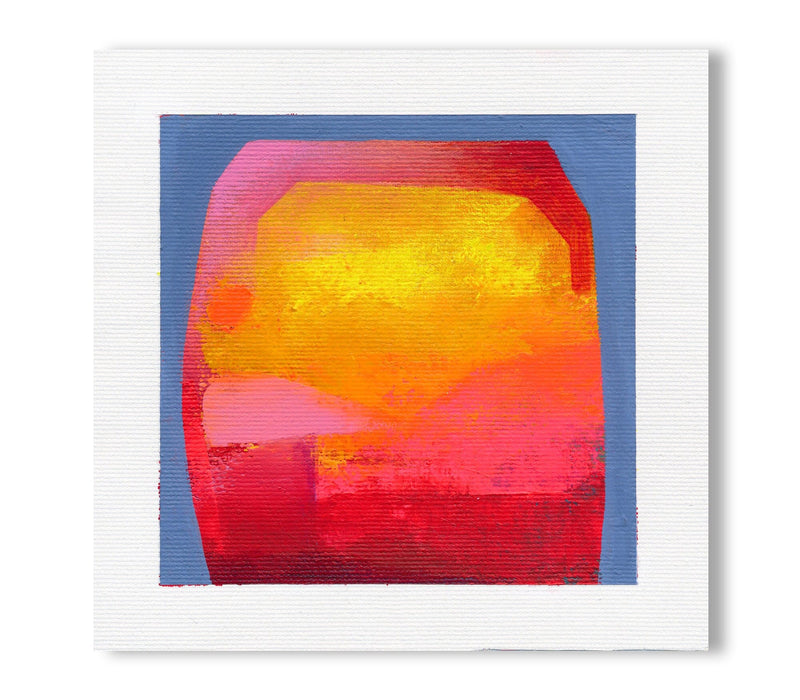 Original Abstract Acrylic Painting, Small Canvas Art (5.1 inch)