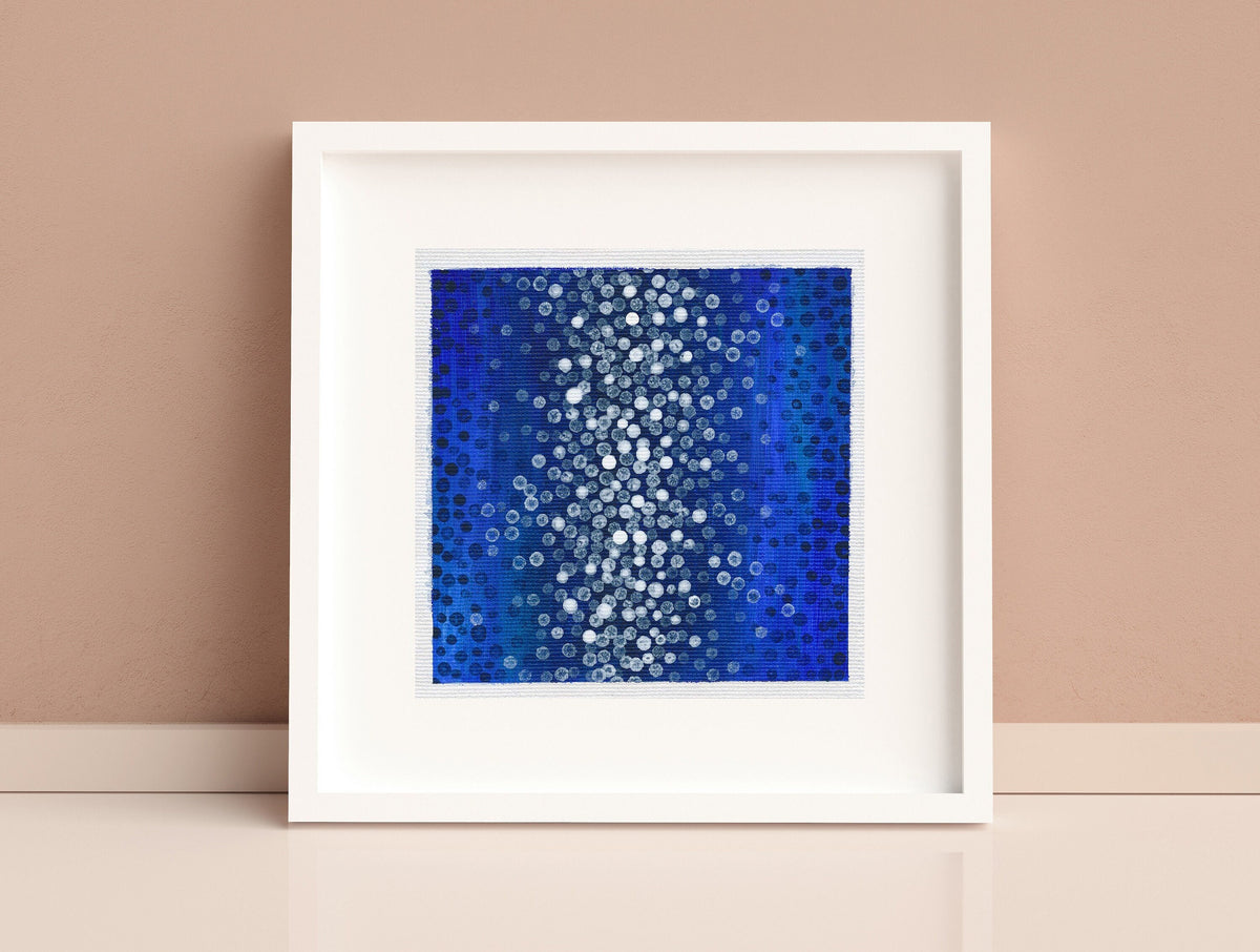 Original Abstract Landscape Painting, Acrylic on Canvas (5x5 inch)
