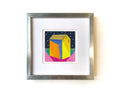 Small Abstract House Painting, Original Acrylic on Canvas (5.1" x 5.1")