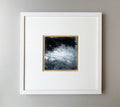 Original Black and White Abstract Landscape Painting, Small Wall Art