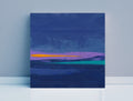 Small Abstract Seascape Painting, Original Modern Wall Art (20x20cm)