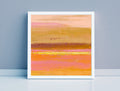Original Abstract Landscape Painting, Modern Acrylic Artwork 20x20cm