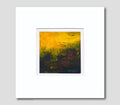 Original Abstract Landscape Acrylic Painting, Small Canvas Art (4x4in)