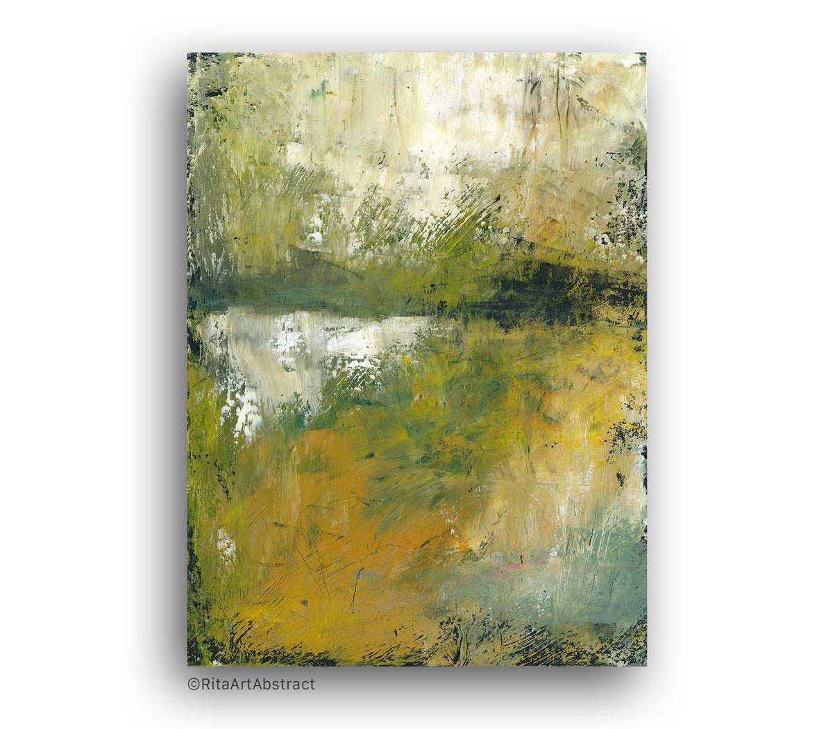 Landscape Abstract Original Painting Acryl 30x40cm. Abstract Wall Art