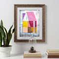 Small Abstract House Painting, Original Acrylic on Paper (30 x 40 cm)